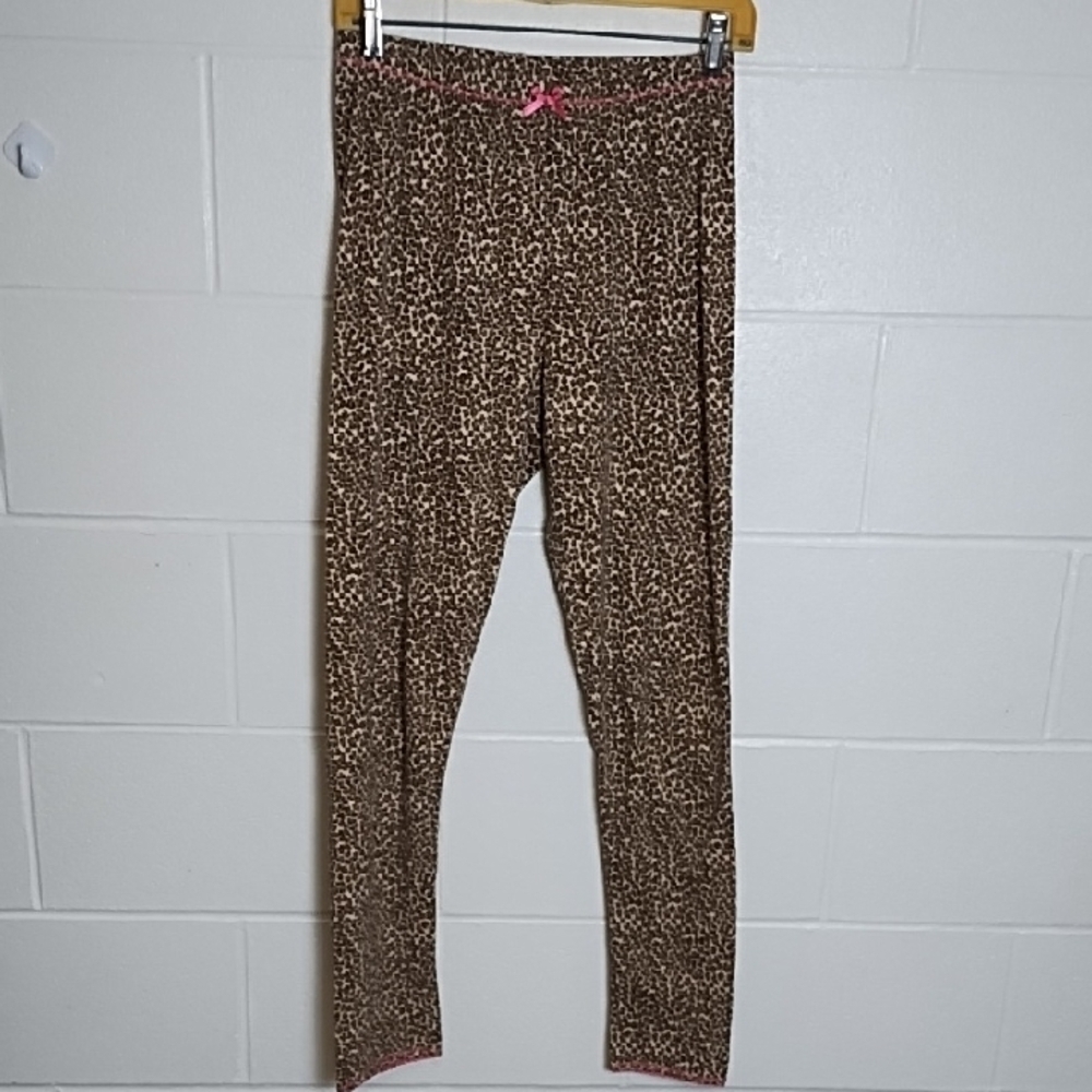 Leopard Print Cotton Cuddle Johns By Cuddle Duds Work Play Sleep Medium